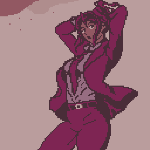 pixel art girl in suit