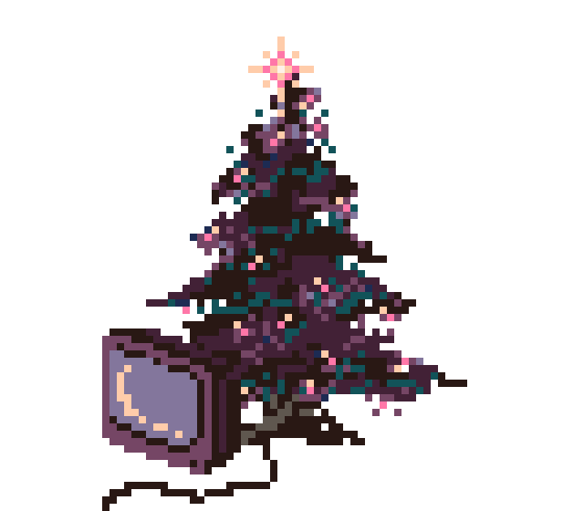 purple xmas tree
